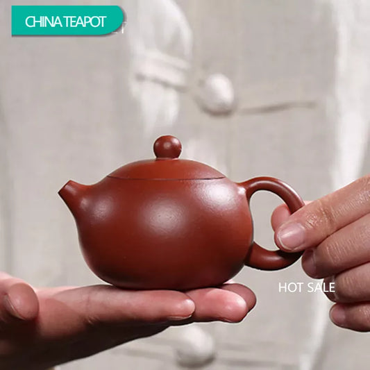 90ml Yixing Purple Clay Teapots Authentic Dahongpao Xishi Tea Pot Ball Hole Filter Kettle Handmade Boutique Zisha Tea Set