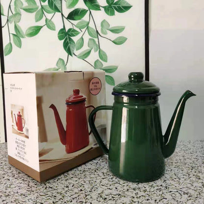 1.1L Enamel Coffee Pot Army Green Teapot Hot Pot Restaurant Kettle For Home Enamel Pot Cup Buy Our Tea