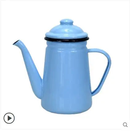 1.1L Enamel Coffee Pot Hand Tea Kettle Induction Cooker Gas Stove Universal Enamel Vintage Kettle Water Kettle Teapot Buy Our Tea