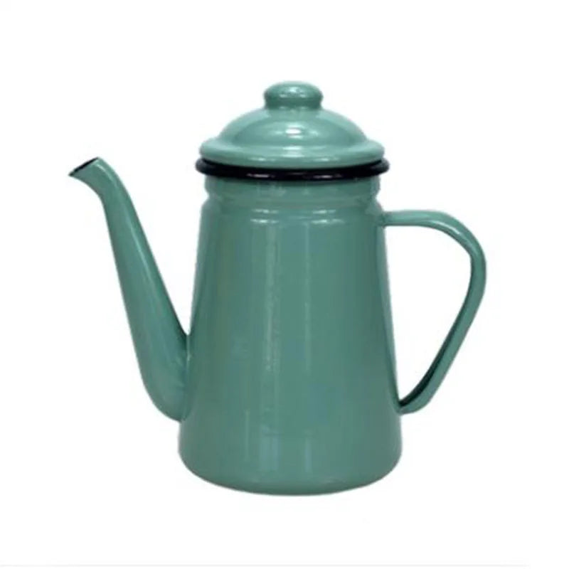 1.1L Enamel Coffee Pot Hand Tea Kettle Induction Cooker Gas Stove Universal Enamel Vintage Kettle Water Kettle Teapot Buy Our Tea