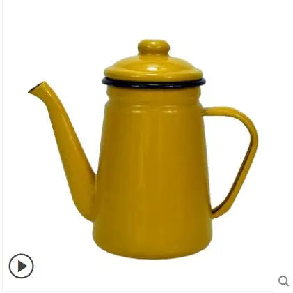 1.1L Enamel Coffee Pot Hand Tea Kettle Induction Cooker Gas Stove Universal Enamel Vintage Kettle Water Kettle Teapot Buy Our Tea