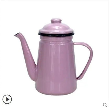 1.1L Enamel Coffee Pot Hand Tea Kettle Induction Cooker Gas Stove Universal Enamel Vintage Kettle Water Kettle Teapot Buy Our Tea