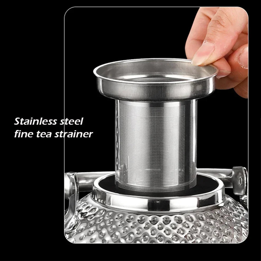 1.2/1.5/2.0L Stainless Steel Teapot Hammer Texture Boiling Kettle With Tea Strainer Home Restaurant Induction Cooker Tea Infuser Buy Our Tea