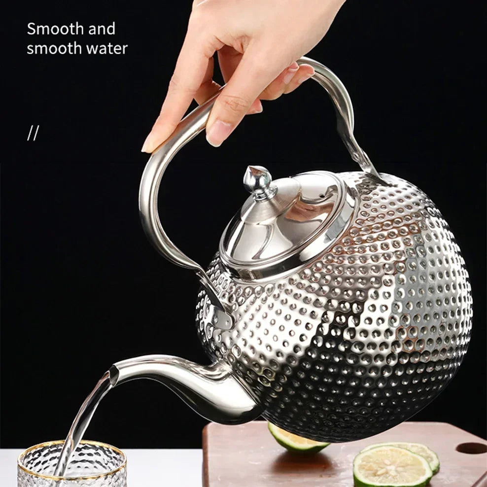 1.2/1.5/2.0L Stainless Steel Teapot Hammer Texture Boiling Kettle With Tea Strainer Home Restaurant Induction Cooker Tea Infuser Buy Our Tea