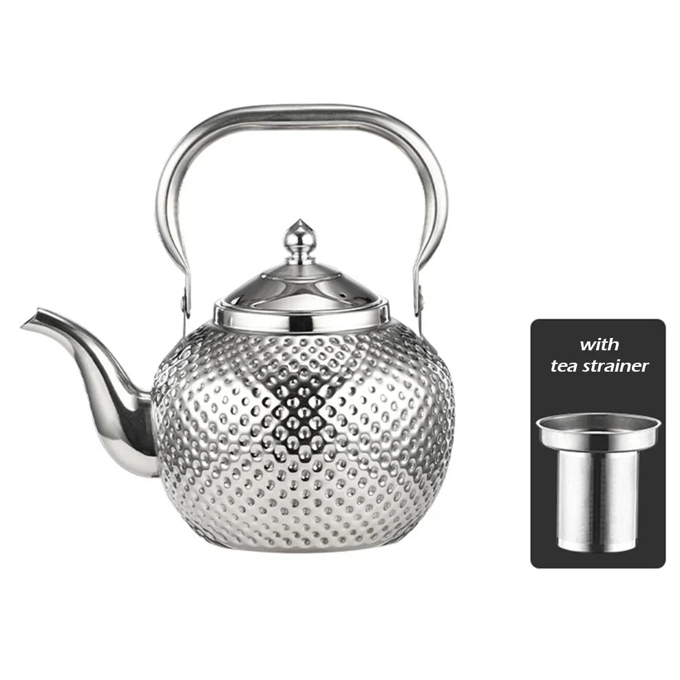 1.2/1.5/2.0L Stainless Steel Teapot Hammer Texture Boiling Kettle With Tea Strainer Home Restaurant Induction Cooker Tea Infuser Buy Our Tea