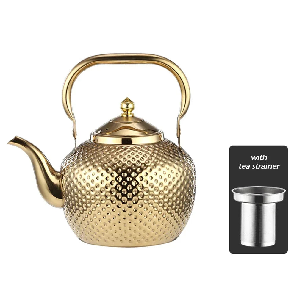 1.2/1.5/2.0L Stainless Steel Teapot Hammer Texture Boiling Kettle With Tea Strainer Home Restaurant Induction Cooker Tea Infuser Buy Our Tea