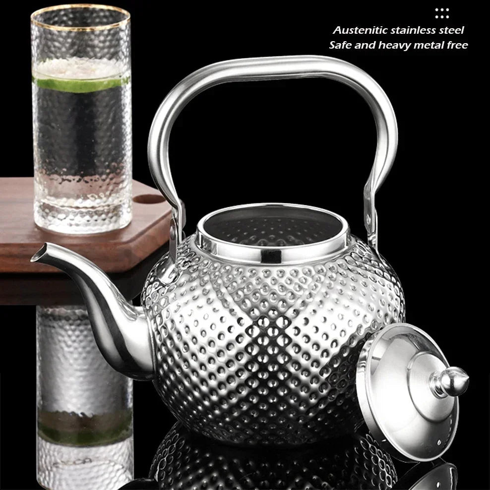 1.2/1.5/2.0L Stainless Steel Teapot Hammer Texture Boiling Kettle With Tea Strainer Home Restaurant Induction Cooker Tea Infuser Buy Our Tea