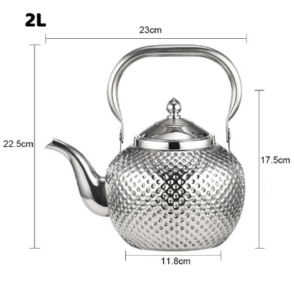 1.2/1.5/2L Stainless Steel Teapot Hammered Spherical Kettle Stove Tea Kettles Buy Our Tea