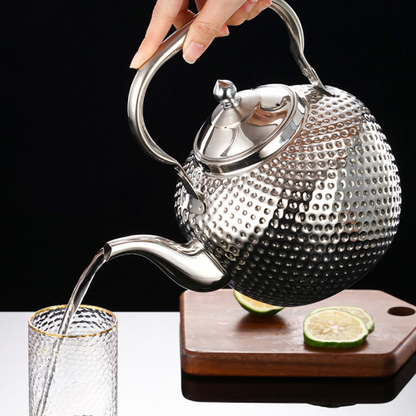 1.2/1.5/2L Stainless Steel Teapot Hammered Spherical Kettle Stove Tea Kettles Buy Our Tea