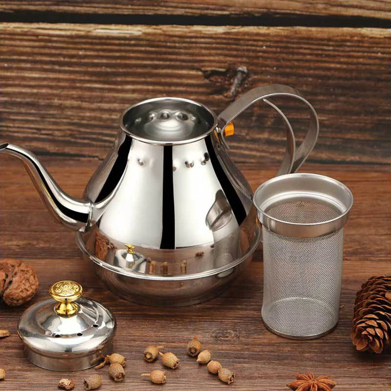 1.2/1.8L Teapot with Tea Filter 304 Stainless Steel Coffee Tea Pot Water Kettle Induction Cooker Stove Universal Kitchen Tool Buy Our Tea