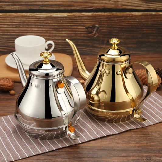 1.2/1.8L Teapot with Tea Filter 304 Stainless Steel Coffee Tea Pot Water Kettle Induction Cooker Stove Universal Kitchen Tool Buy Our Tea