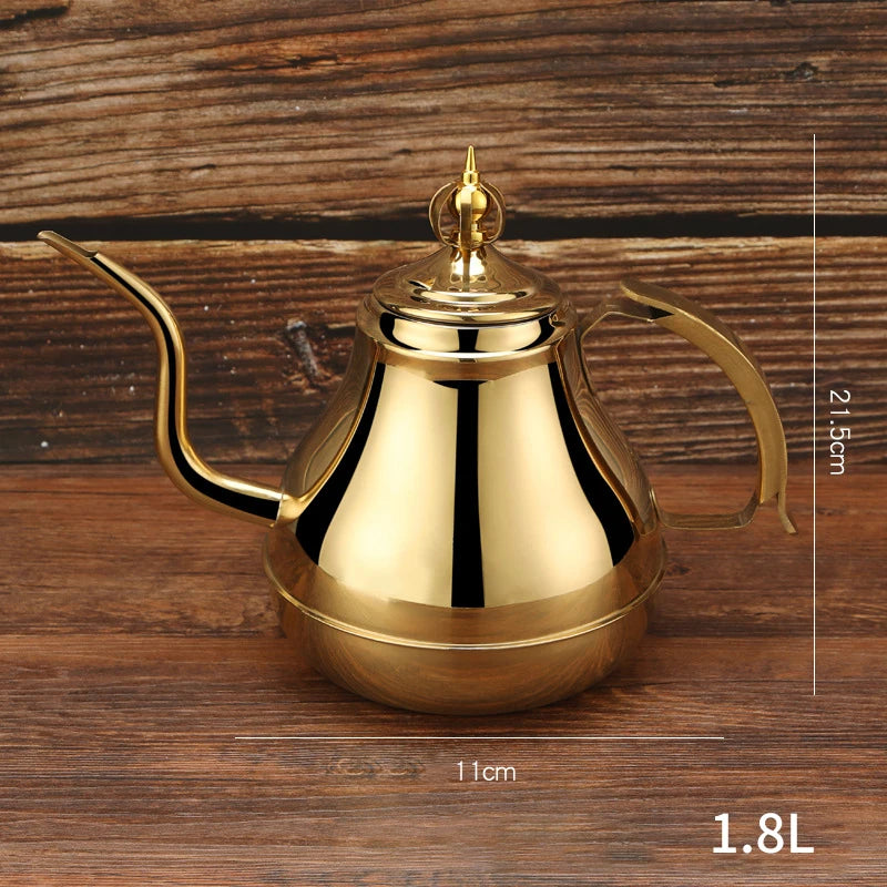 1.2/1.8L Teapot with Tea Filter 304 Stainless Steel Coffee Tea Pot Water Kettle Induction Cooker Stove Universal Kitchen Tool Buy Our Tea