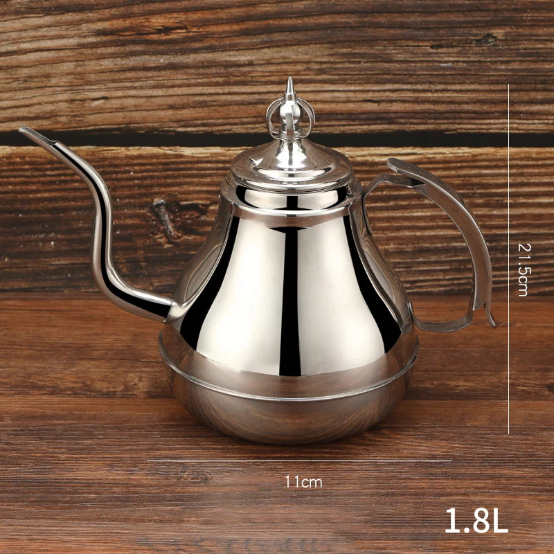 1.2/1.8L Teapot with Tea Filter 304 Stainless Steel Coffee Tea Pot Water Kettle Induction Cooker Stove Universal Kitchen Tool Buy Our Tea