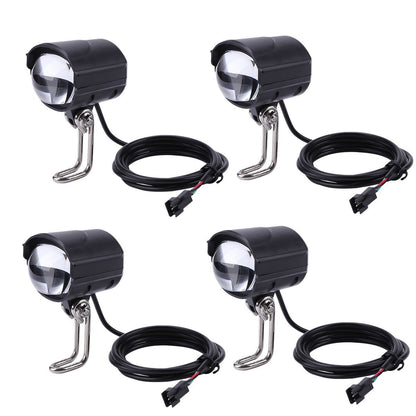 1/2/4pcs 2in1 36v 48v 60v E-bike Horn Light Electric Bicycle 4 Led Headlight 12w Buy Our Tea