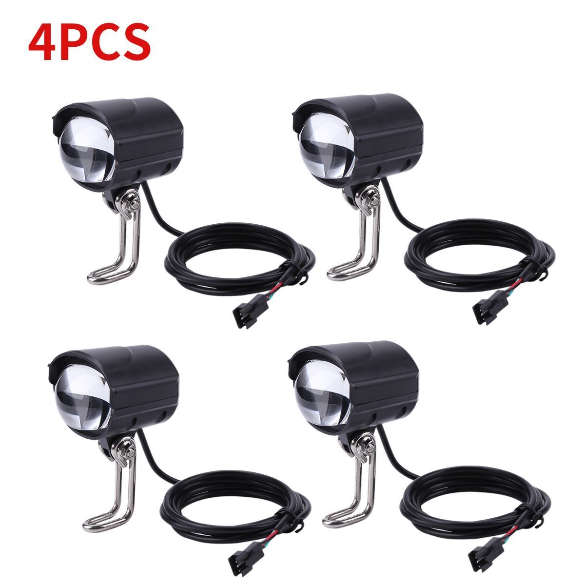 1/2/4pcs 2in1 36v 48v 60v E-bike Horn Light Electric Bicycle 4 Led Headlight 12w Buy Our Tea