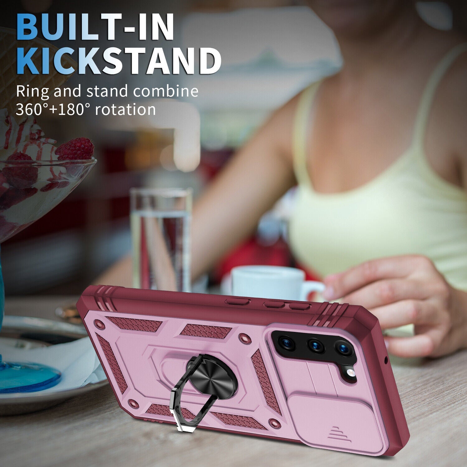 1/2 Pack Case For Samsung Galaxy S21 Ultra/ FE 5G Camera Slide Protection Cover Buy Our Tea