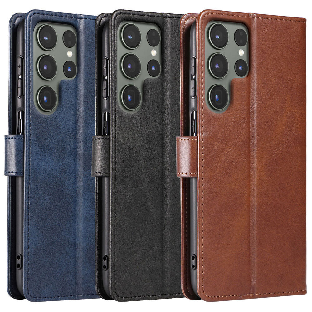 1/2-Pack Flip Case For Samsung Galaxy S23 Ultra/+/ FE Leather Wallet Pouch Cover Buy Our Tea
