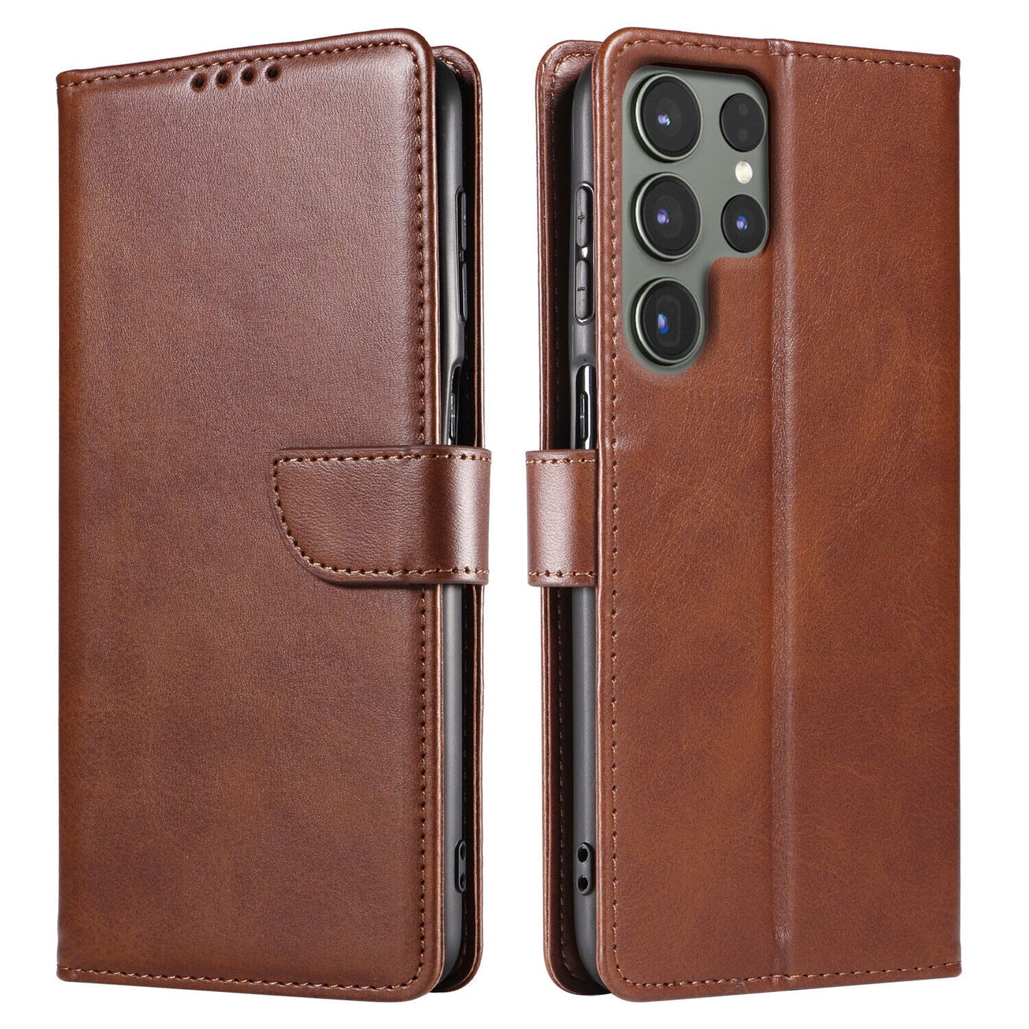 1/2-Pack Flip Case For Samsung Galaxy S23 Ultra/+/ FE Leather Wallet Pouch Cover Buy Our Tea