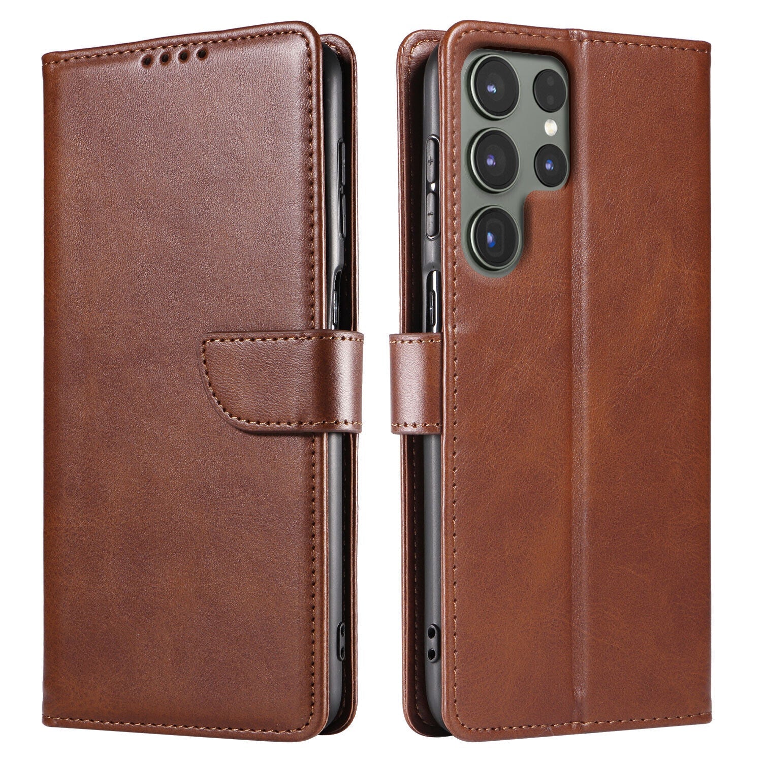 1/2-Pack Flip Case For Samsung Galaxy S23 Ultra/+/ FE Leather Wallet Pouch Cover Buy Our Tea