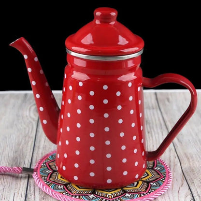 1.2L Heatable Enamel Pot Household Teapot Coffee Pot Fruit Teapot Ethnic Style Kitchen Restaurant Enamel Cup Buy Our Tea