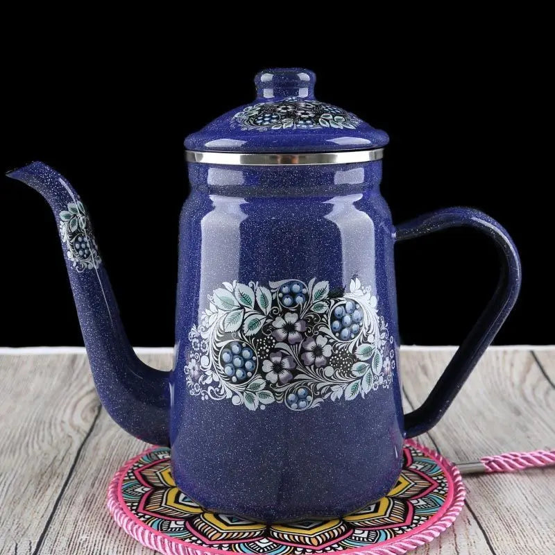 1.2L Heatable Enamel Pot Household Teapot Coffee Pot Fruit Teapot Ethnic Style Kitchen Restaurant Enamel Cup Buy Our Tea