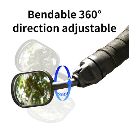 1/2pcs Convex View Mirrors Adjustable Clear Handlebar End Cycling 360° Rotatable Buy Our Tea