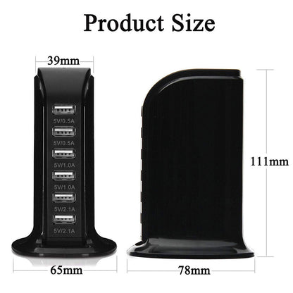 1/2x Multi Port USB Charger Rapid Charging Station For iPhone 11 Pro Max/11 Pro Buy Our Tea