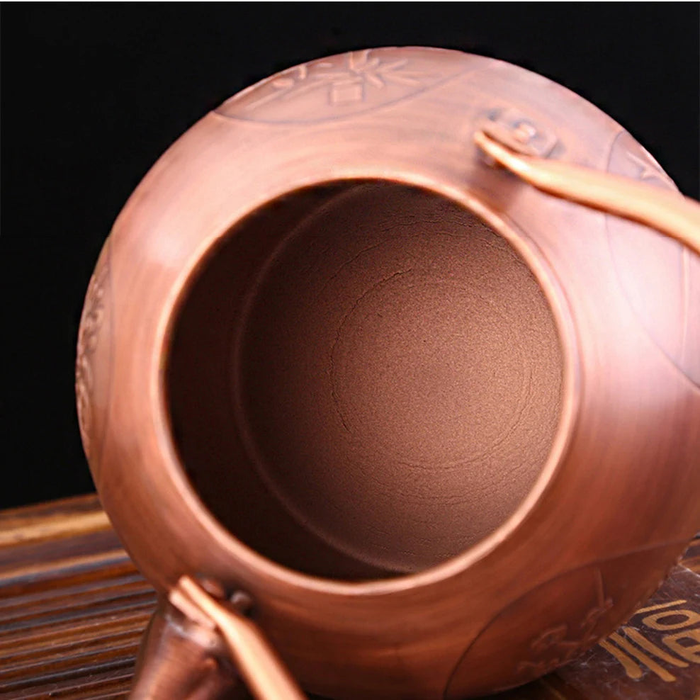 1.3L Retro Copper Teapot Handmade Boiling Water Kettle High Capacity Electric Pottery Stove To Boil Tea Pot Red Copper Tea Set Buy Our Tea