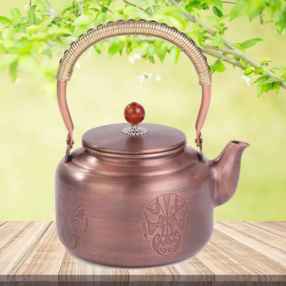 1.3L Retro Copper Teapot Handmade Boiling Water Kettle High Capacity Electric Pottery Stove To Boil Tea Pot Red Copper Tea Set Buy Our Tea