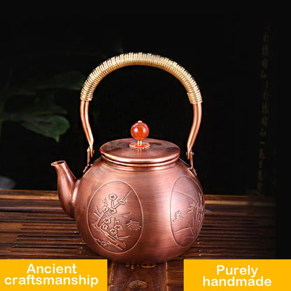 1.3L Retro Copper Teapot Handmade Boiling Water Kettle High Capacity Electric Pottery Stove To Boil Tea Pot Red Copper Tea Set Buy Our Tea