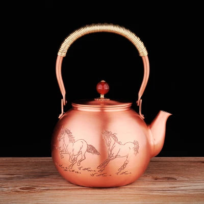 1.4L Handmade Pure Copper Plum Orchid Teapot Large Capacity Uncoated Kung Fu Tea Set Copper Water Kettle Boil Water Buy Our Tea