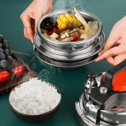 1.4L Pressure Cooker Stainless Steel Outdoor Camping Portable Micro Pressure Cooker Household Mini Pot