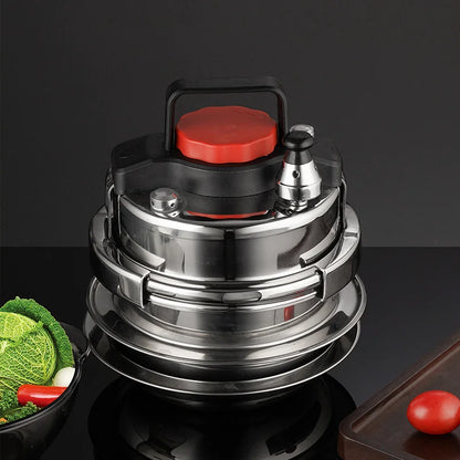 1.4L Pressure Cooker Stainless Steel Outdoor Camping Portable Micro Pressure Cooker Household Mini Pot