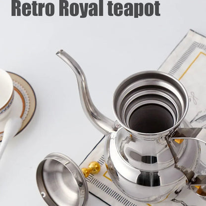 1.5L Stainless Steel Teapot Restaurant Retro Royal Teapot With Tea Strainer Long Spout Pot For Tea Brewing In Mug Tea Infuser Buy Our Tea