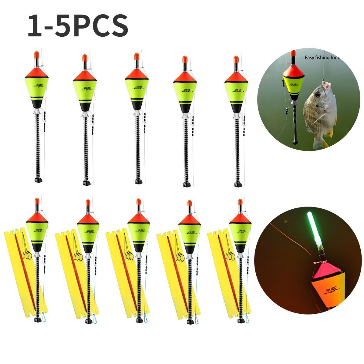 1-5pcs Portable Automatic Fishing Float Fast Bobber Fishing Accessories Fishing Buy Our Tea