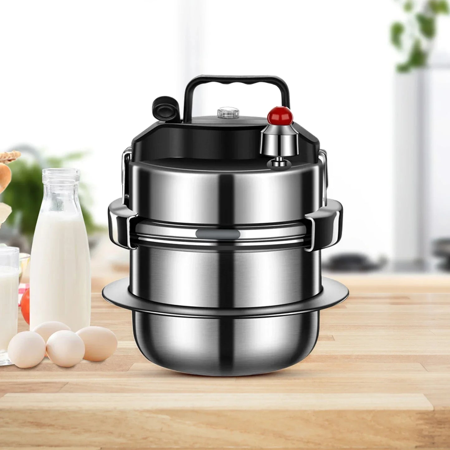 1.6L/2.0L Pressure Cooker Stainless Steel Outdoor Camping Portable Micro Pressure Cooker Household Mini Pot