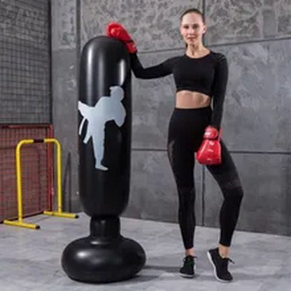 1.6m Inflatable Boxing Training Pillar Tumbler Water Base Standing Sandbag Kit Buy Our Tea