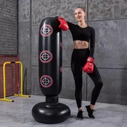 1.6m Inflatable Boxing Training Pillar Tumbler Water Base Standing Sandbag Kit Buy Our Tea