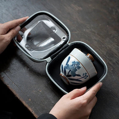 1 Bowl 2 Cups Tea Making Picnic Stock Bags Tea Ceremony Hand Painted Taraxacum Tea Set Kit Retro Set of Cups Teapot and Cup Set Buy Our Tea