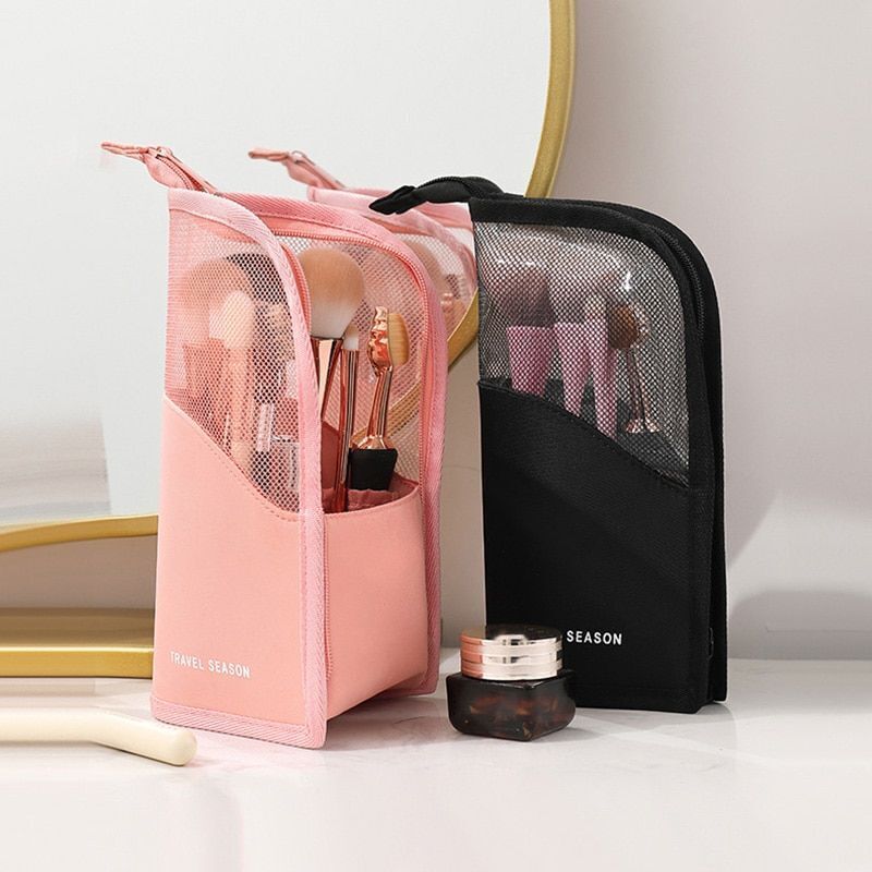 1 PC Cosmetic Bag Women Clear Zipper Makeup Bag Traveling Brush Holder Organizer Buy Our Tea