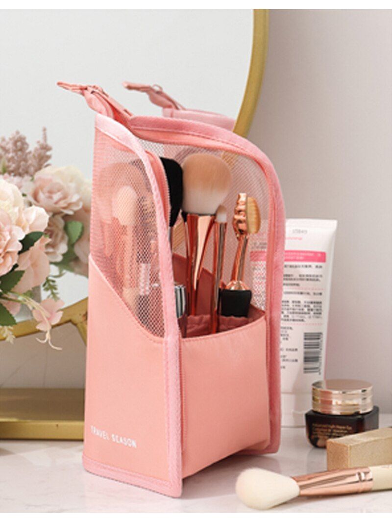 1 PC Cosmetic Bag Women Clear Zipper Makeup Bag Traveling Brush Holder Organizer Buy Our Tea