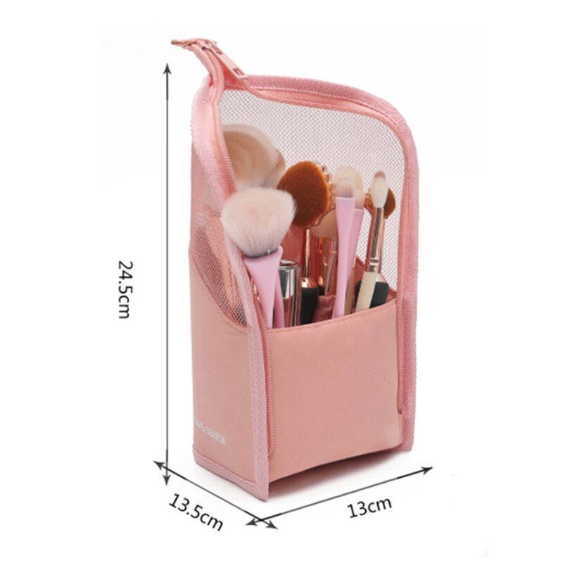 1 PC Cosmetic Bag Women Clear Zipper Makeup Bag Traveling Brush Holder Organizer Buy Our Tea