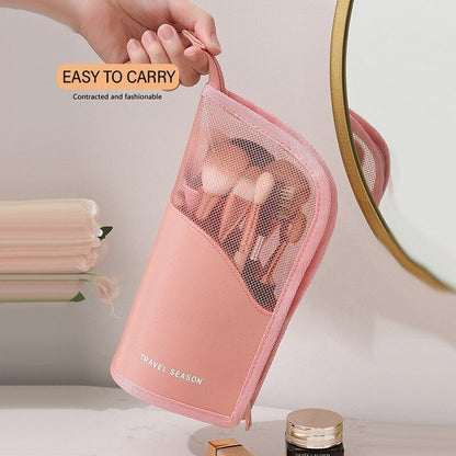 1 PC Cosmetic Bag Women Clear Zipper Makeup Bag Traveling Brush Holder Organizer Buy Our Tea