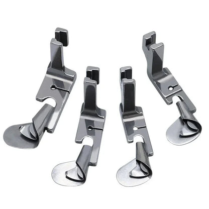 1 PCS Industrial Sewing Machine Curved Hemming Foot Silk Chiffon Skirt Crimping Presser Foot Hem Pull Tube Presser Foot