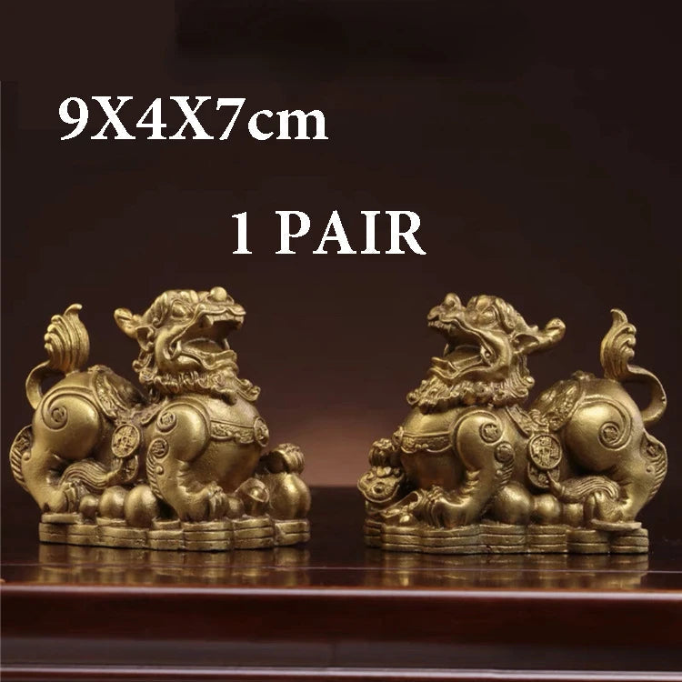 1 Pairs Money Copper Brave Ornaments Piqiu Ornament Home Living Room Metal Decorations Housewarming Gifts Buy Our Tea