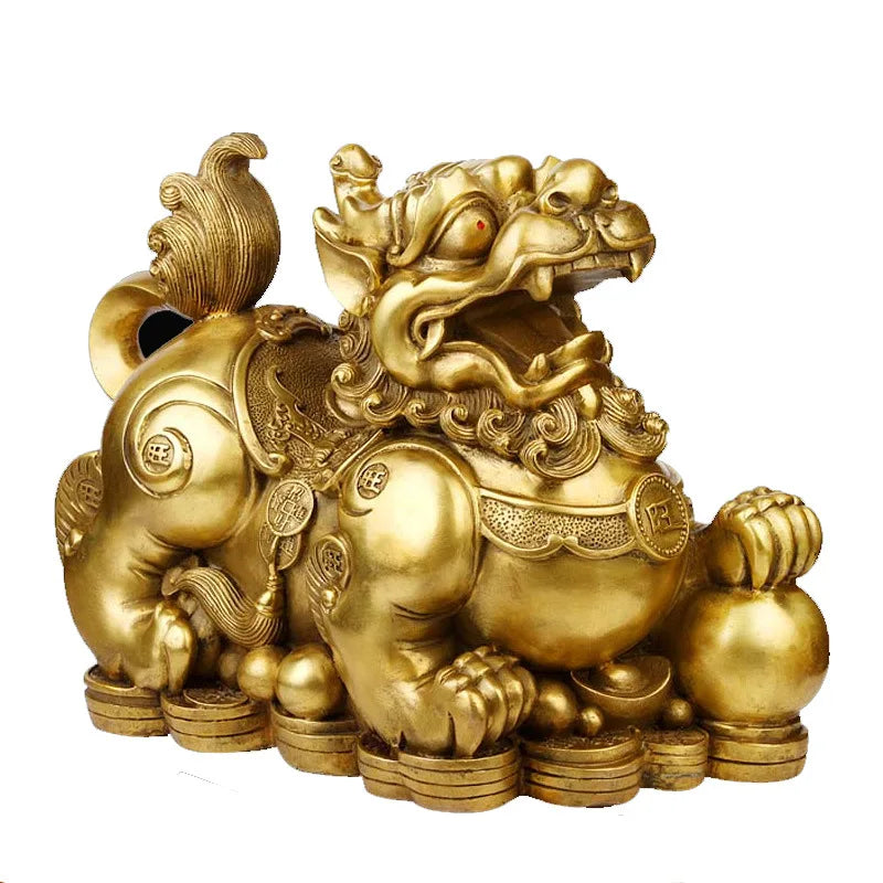 1 Pairs Money Copper Brave Ornaments Piqiu Ornament Home Living Room Metal Decorations Housewarming Gifts Buy Our Tea