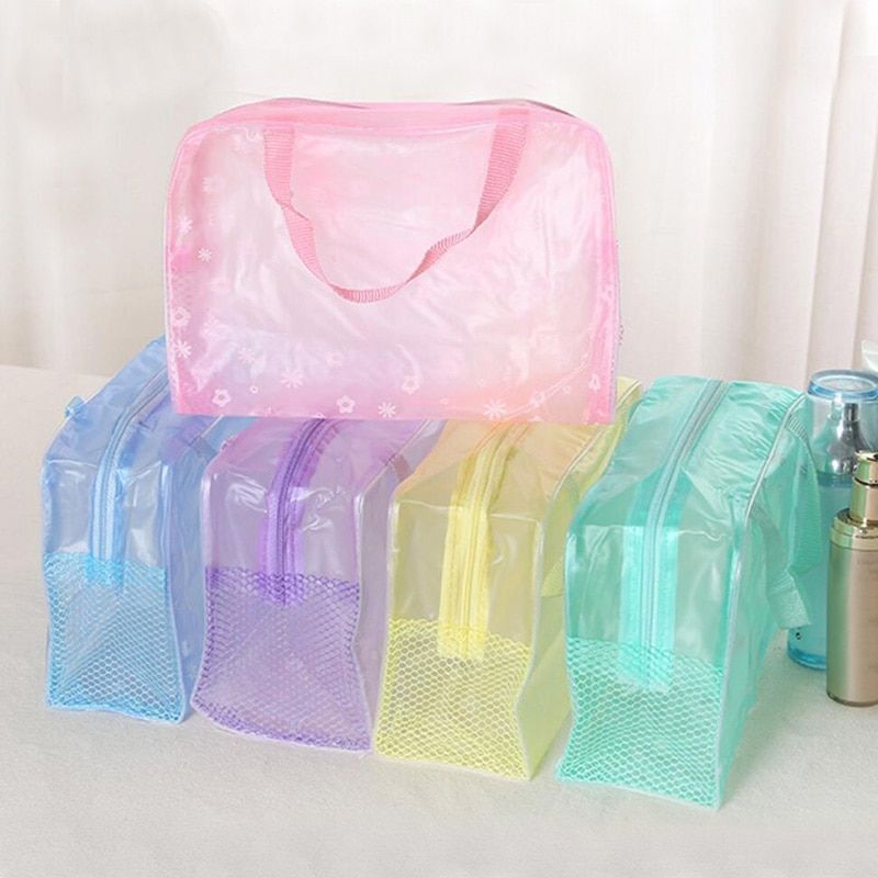 1 Pc PVC Transparent Cosmetic Makeup Bag Waterproof Zipper Beauty Case Toiletry Buy Our Tea