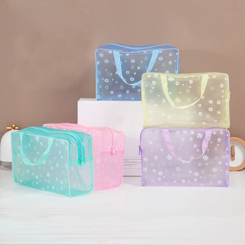 1 Pc PVC Transparent Cosmetic Makeup Bag Waterproof Zipper Case Travel Handbag Buy Our Tea