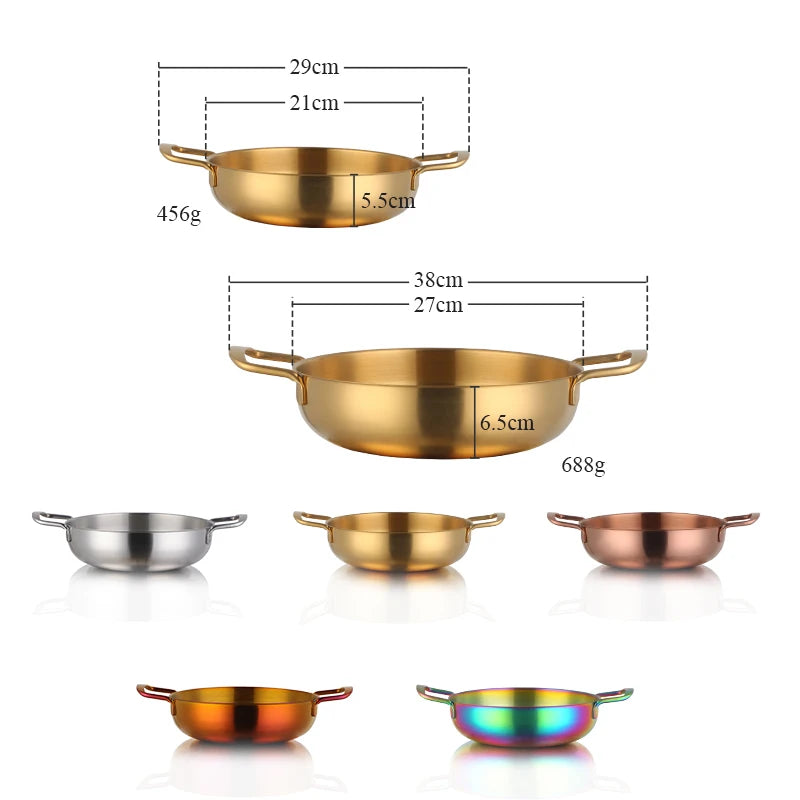 1 Pcs Seafood Pot Golden Crayfish Stainless Steel Stove Dry Pot Mini Pot Portable Pot Kitchen Cooking Tool