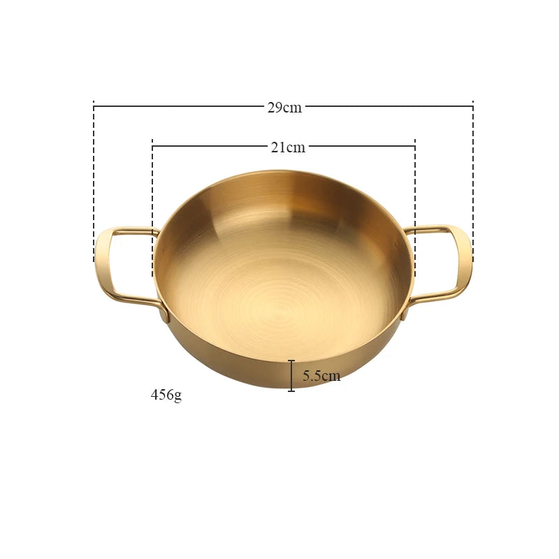 1 Pcs Seafood Pot Golden Crayfish Stainless Steel Stove Dry Pot Mini Pot Portable Pot Kitchen Cooking Tool